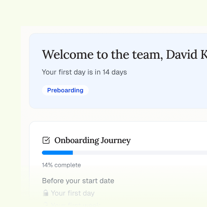 Start onboarding before the first day
